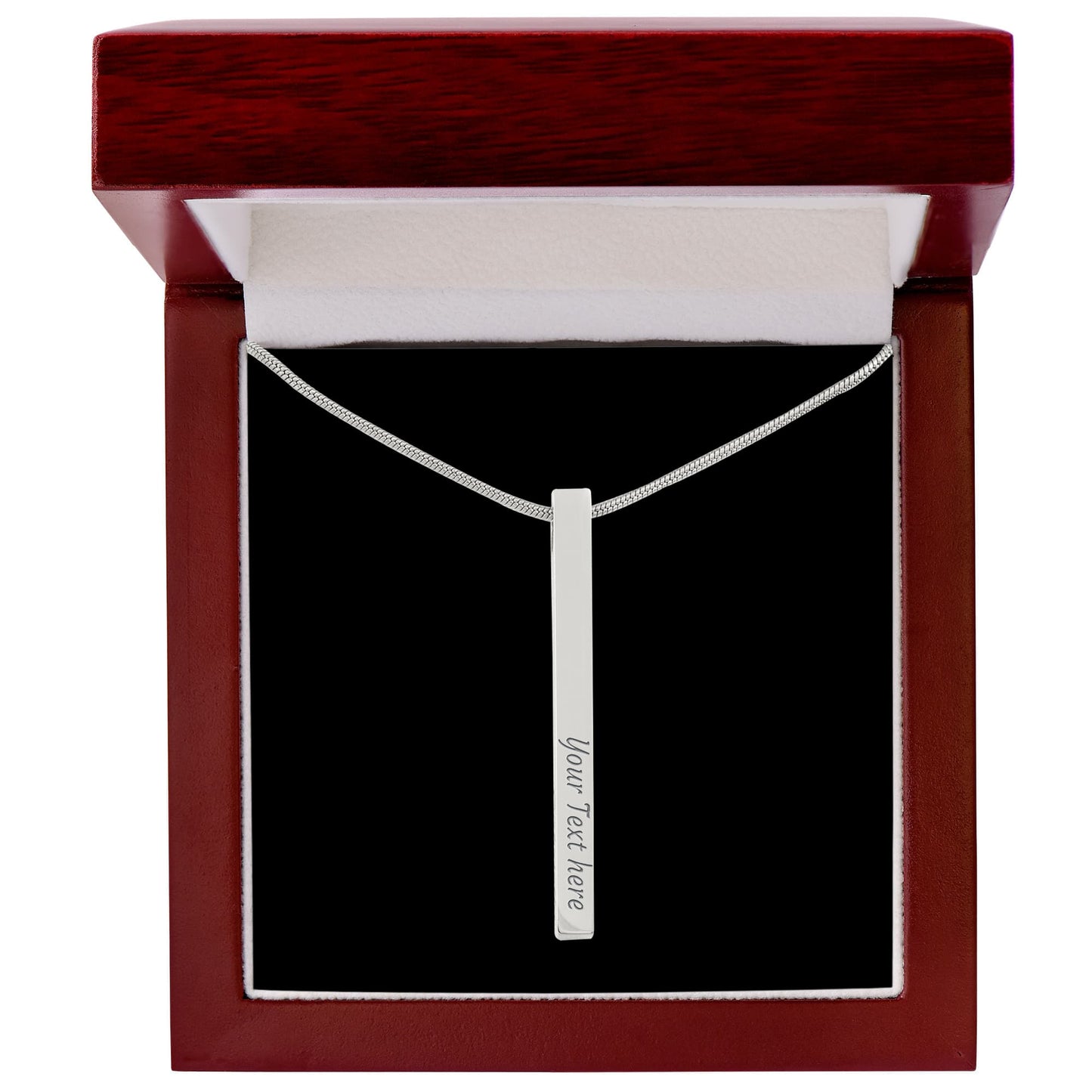Engraved 4-Sided Name Necklace