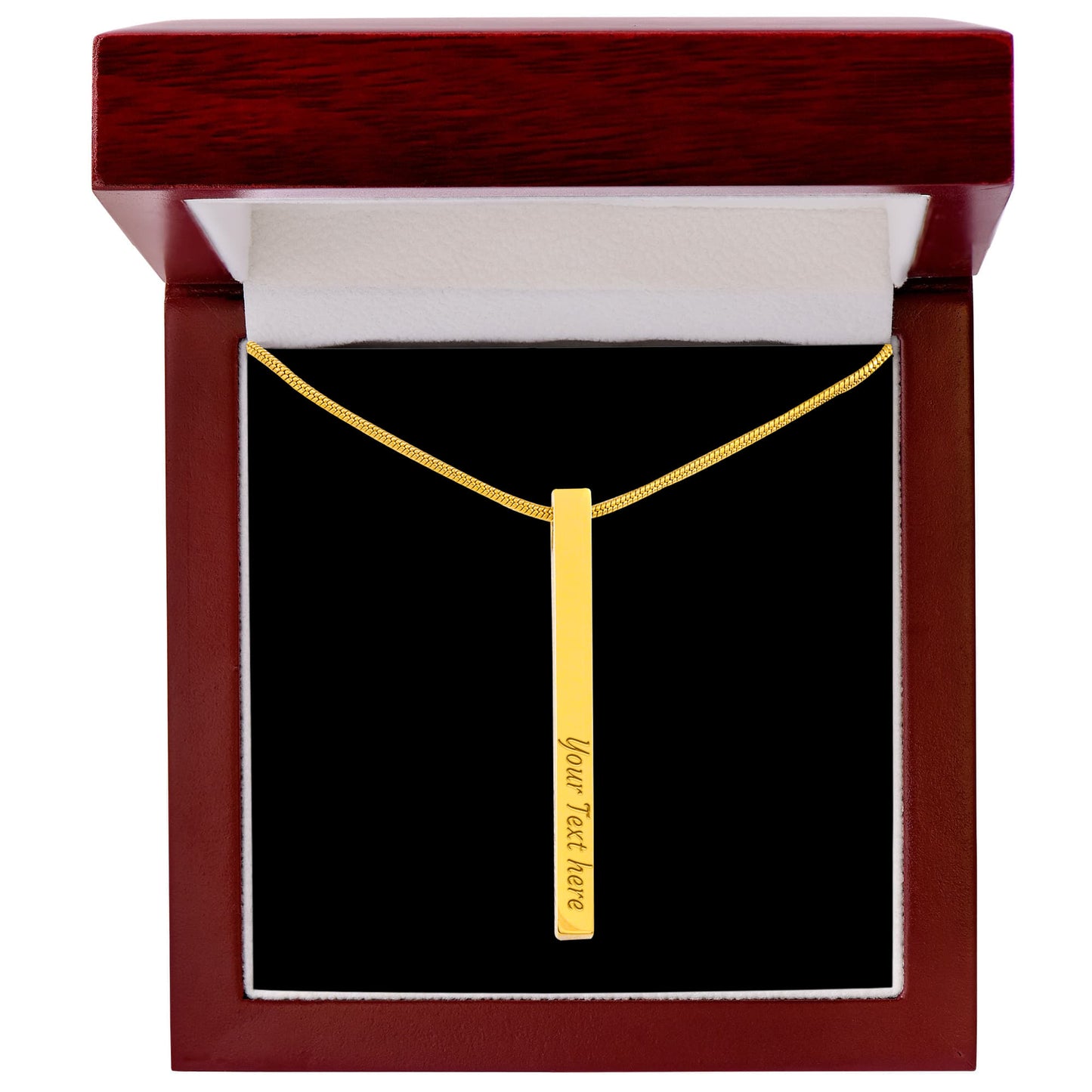 Engraved 4-Sided Name Necklace