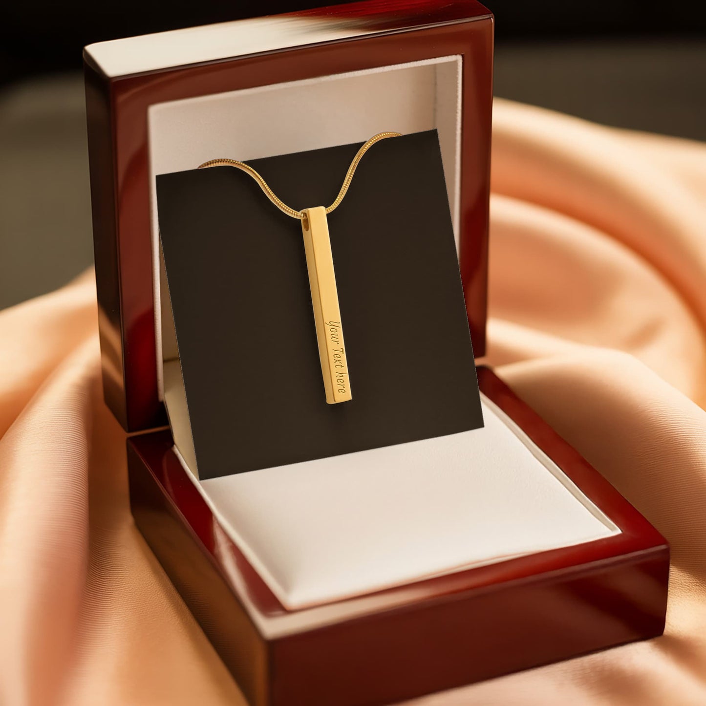 Engraved 4-Sided Name Necklace
