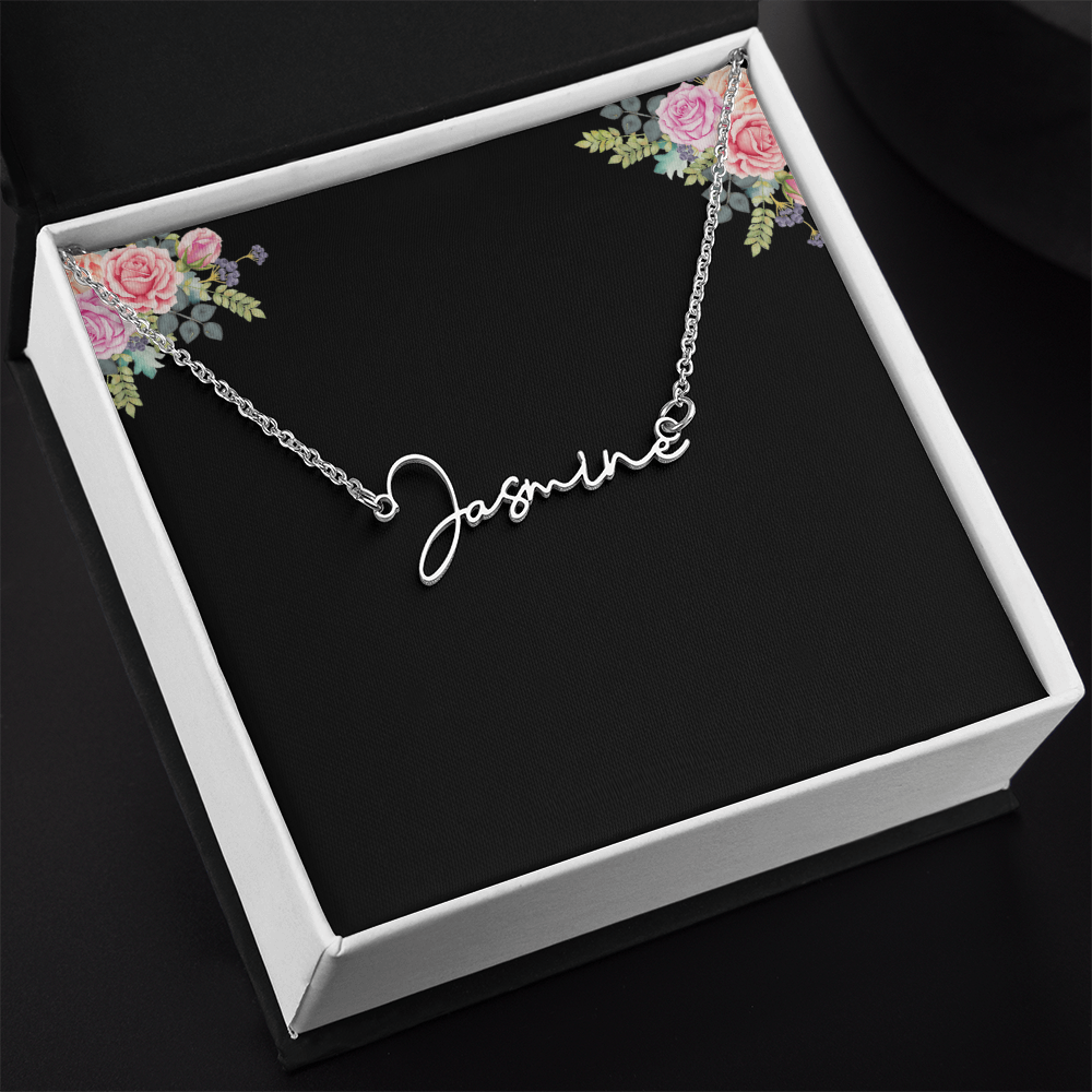 Scripted Signature Necklace