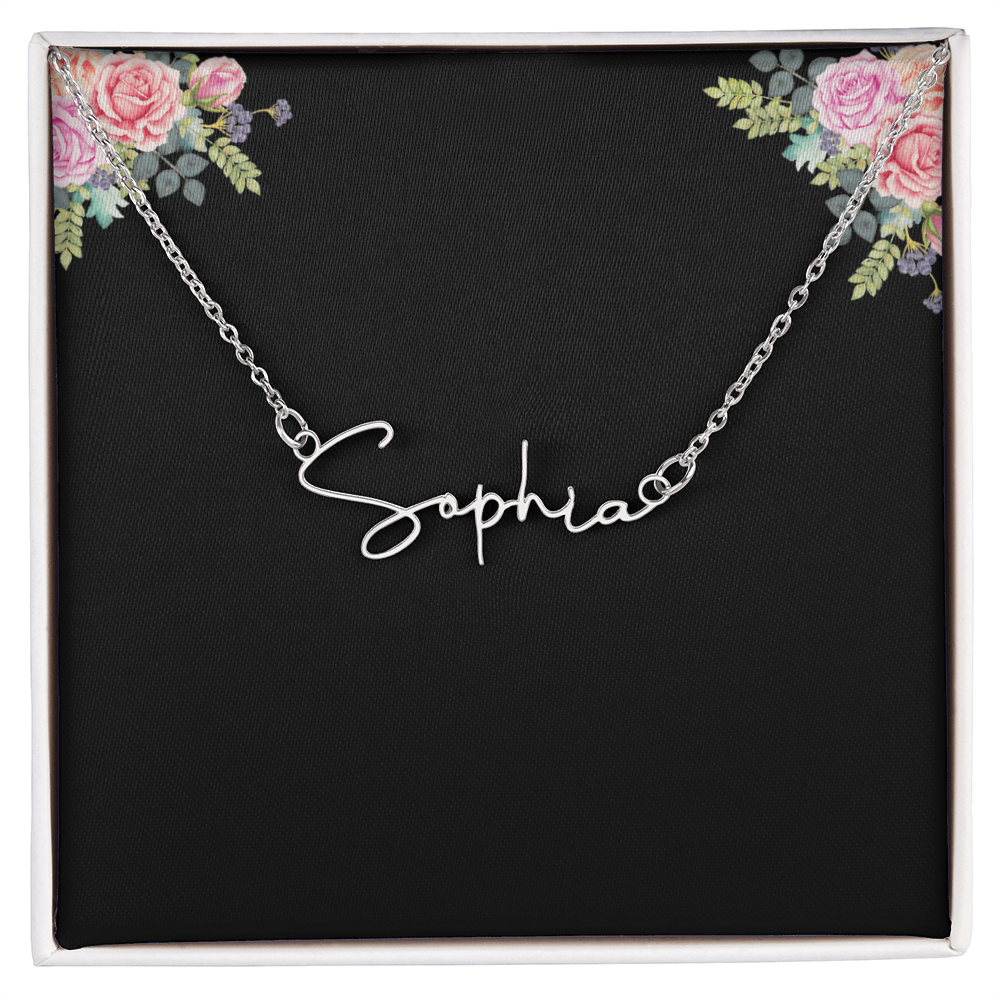 Scripted Signature Necklace