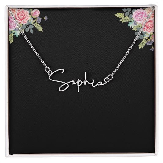 Scripted Signature Necklace