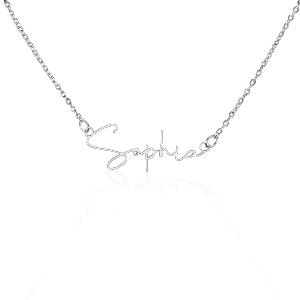 Scripted Signature Necklace