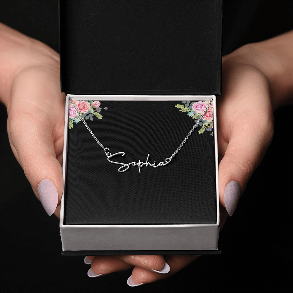 Scripted Signature Necklace
