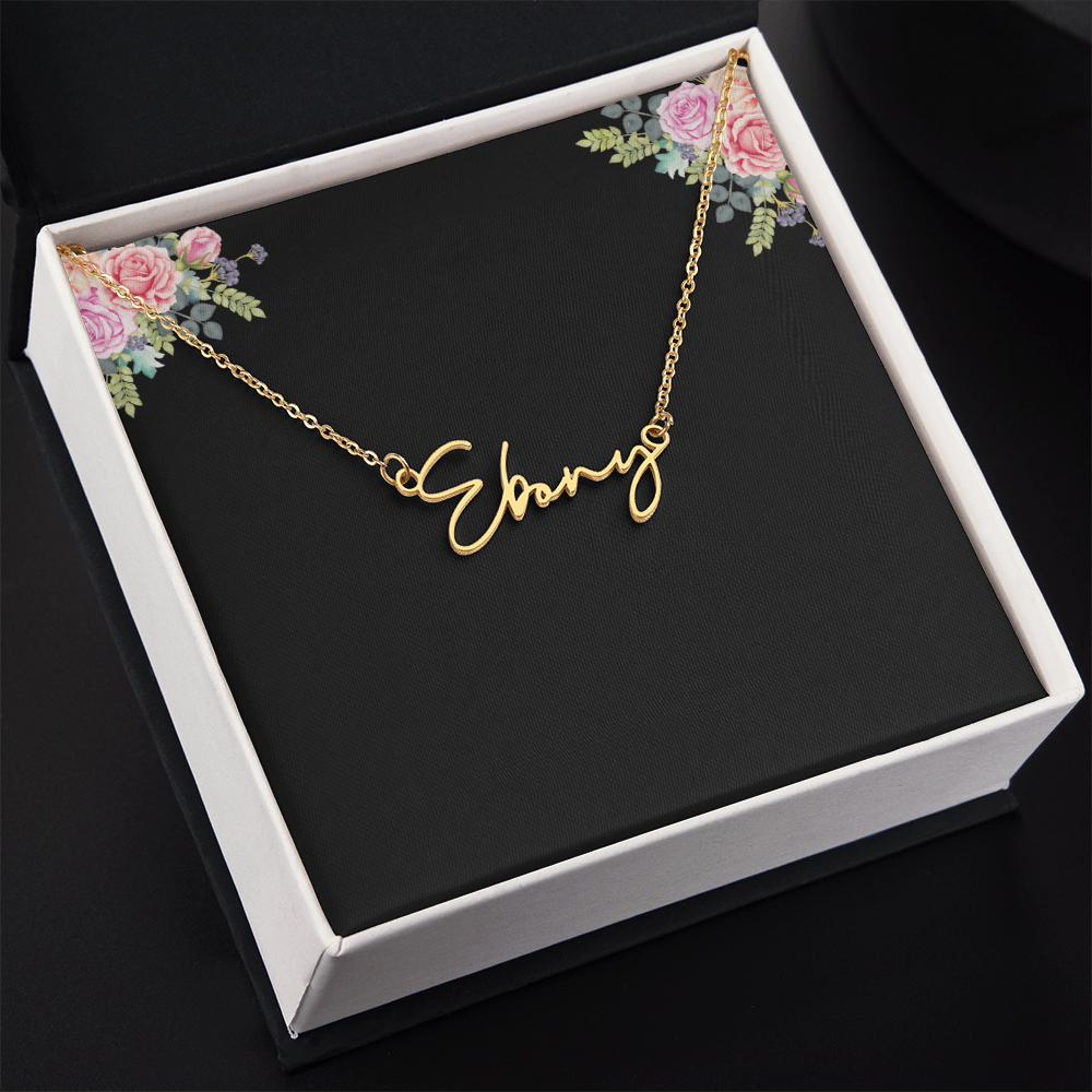 Scripted Signature Necklace