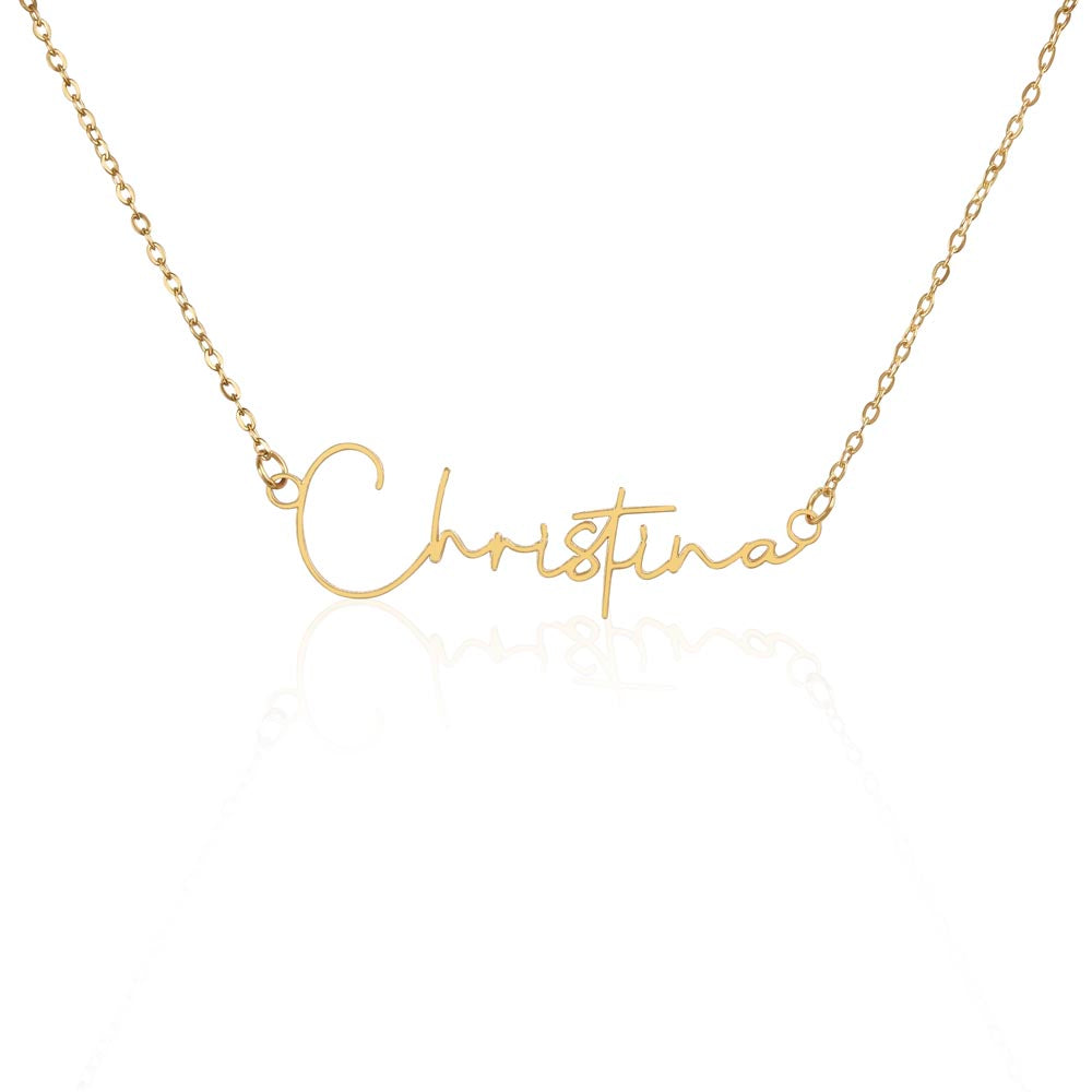 Scripted Signature Necklace
