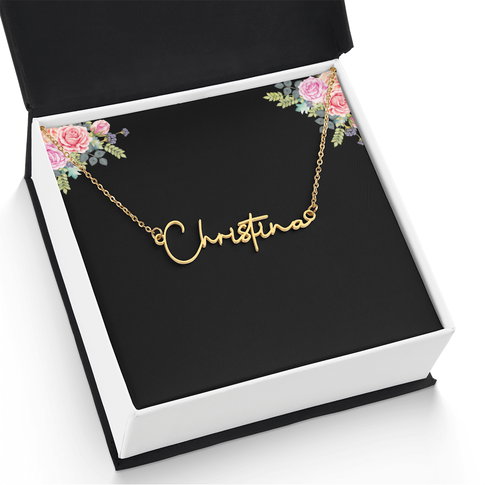 Scripted Signature Necklace