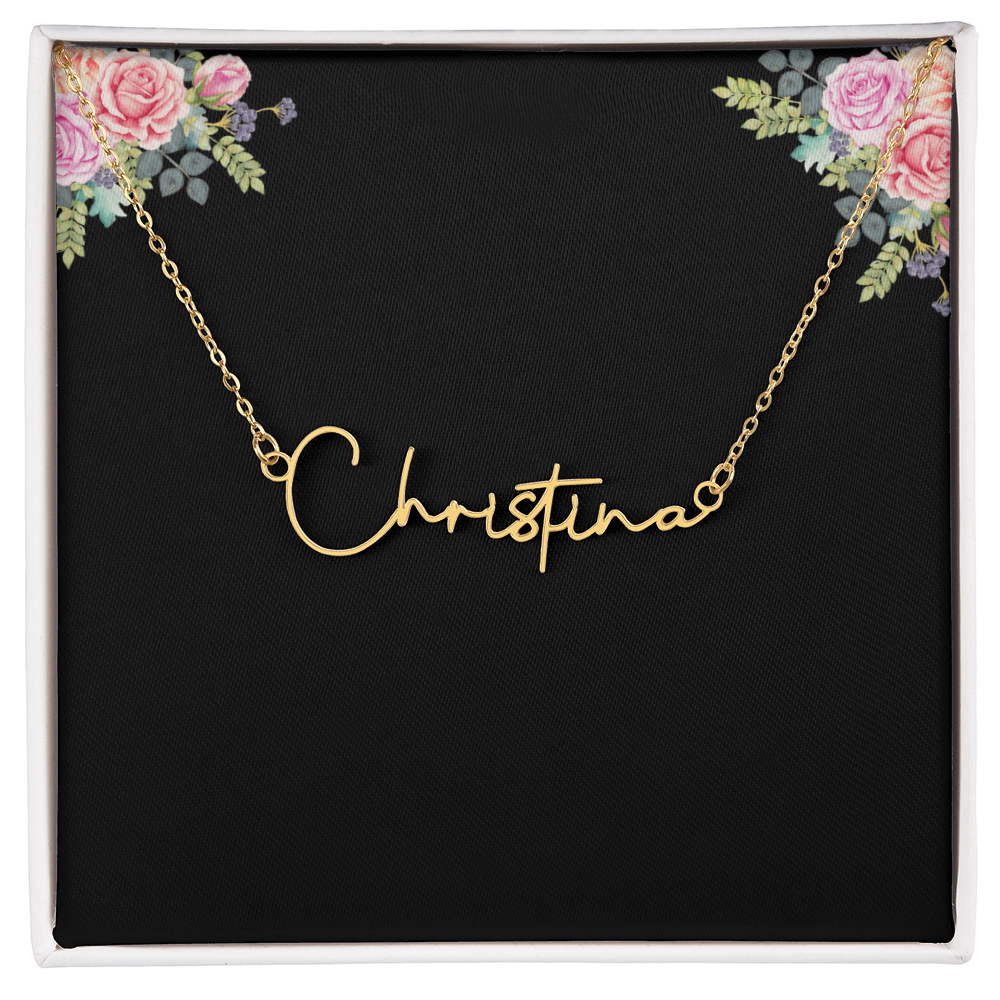 Scripted Signature Necklace