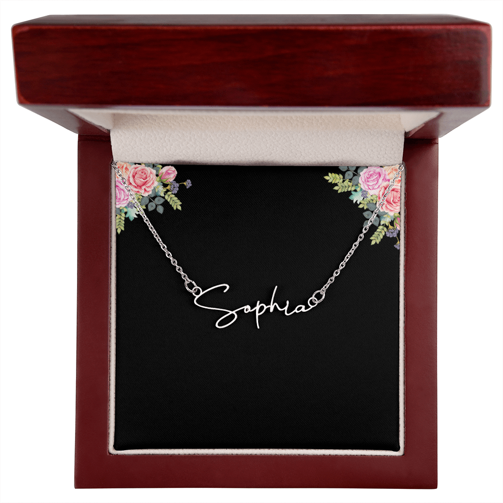 Scripted Signature Necklace