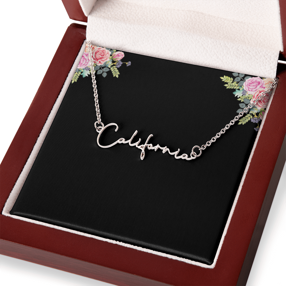 Scripted Signature Necklace