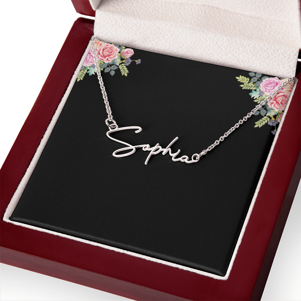 Scripted Signature Necklace
