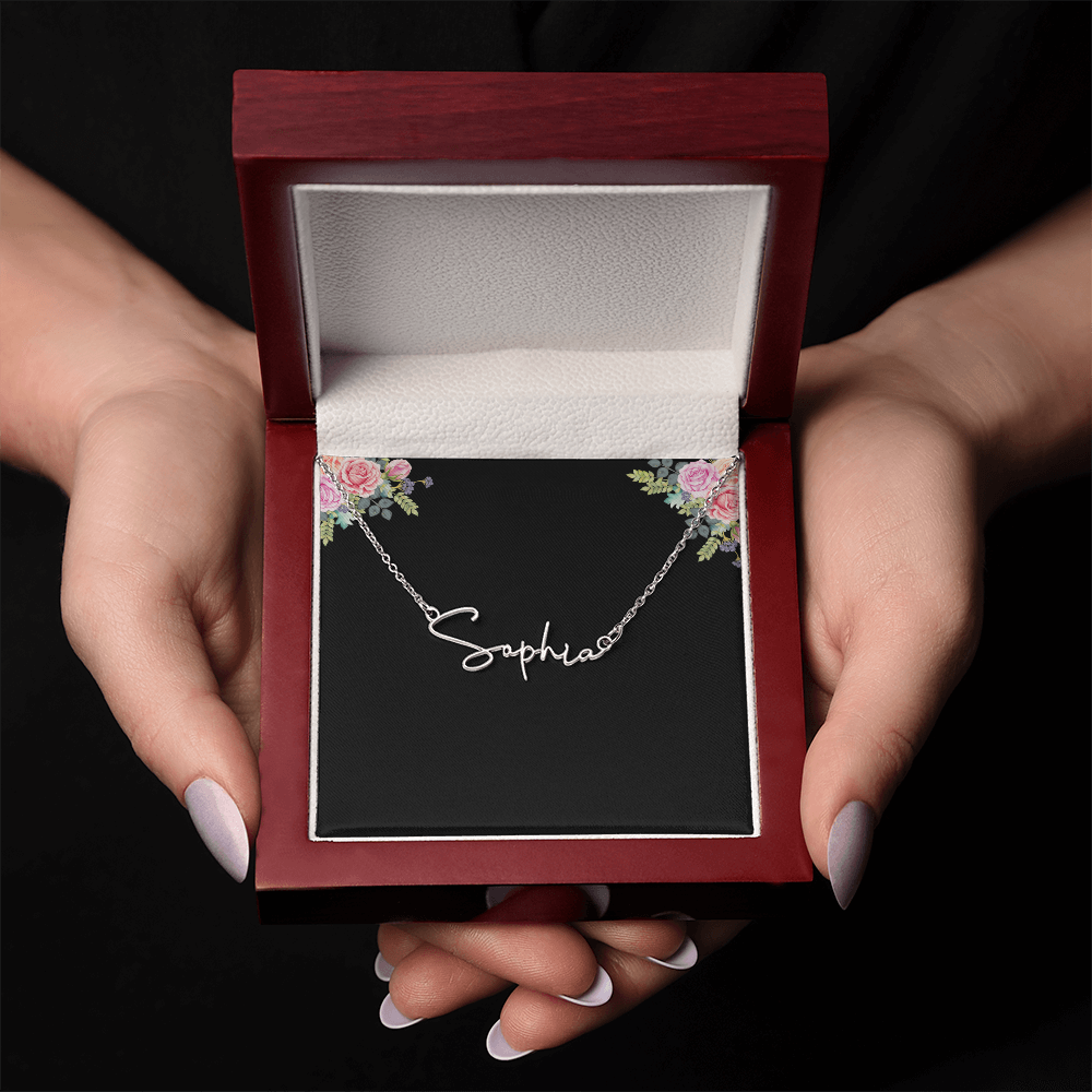 Scripted Signature Necklace