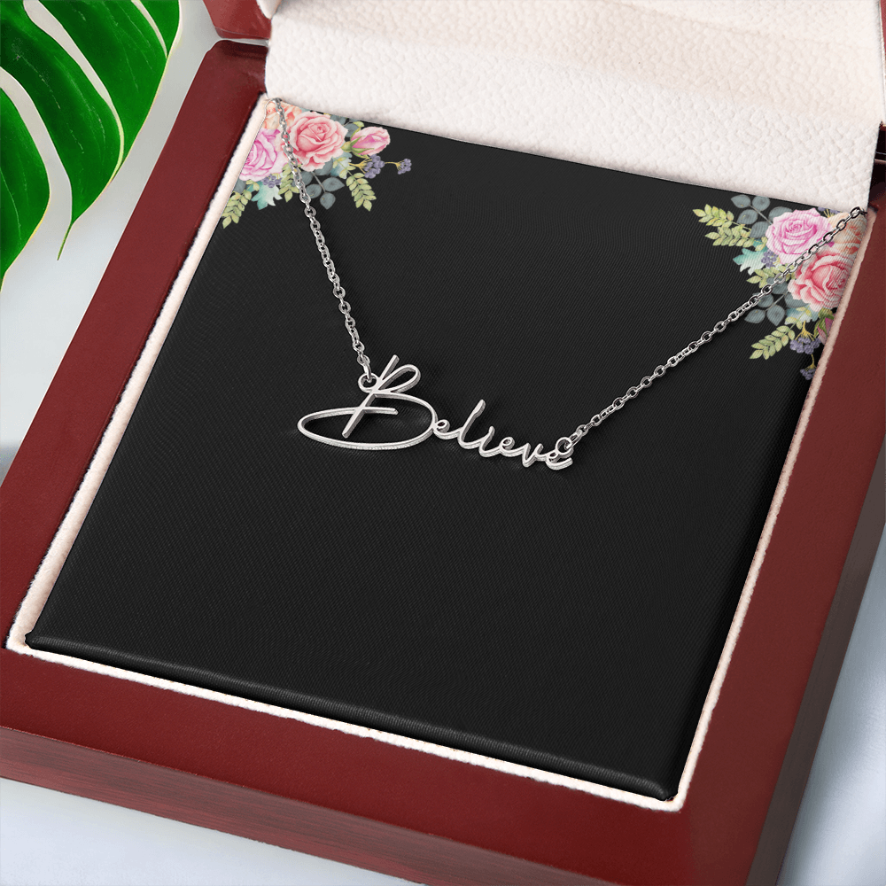 Scripted Signature Necklace