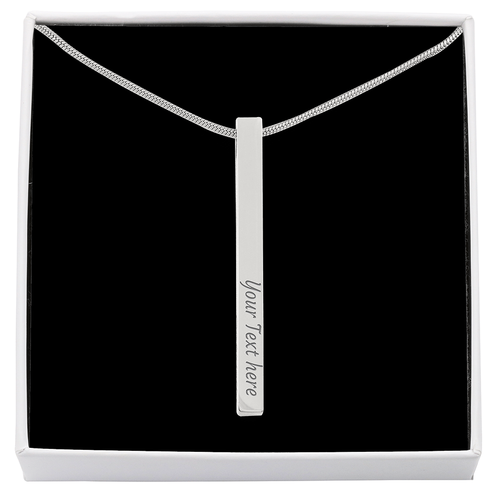 Engraved 4-Sided Name Necklace