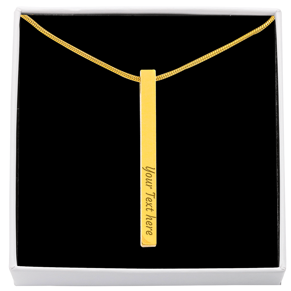 Engraved 4-Sided Name Necklace